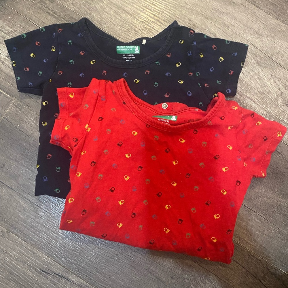 Benetton baby T-shirt lot of two